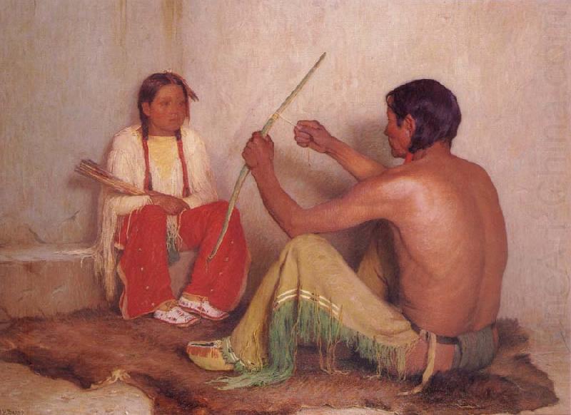 Sharp Joseph Henry The Broken Bow or father and son china oil painting image
